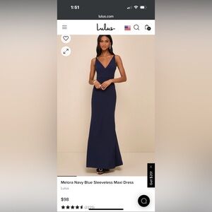 Lulus Melora Navy Blue Dress